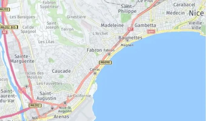 Tour map for Nice City Break
