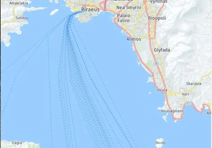 Tour map for Athens and the Islands Short Break
