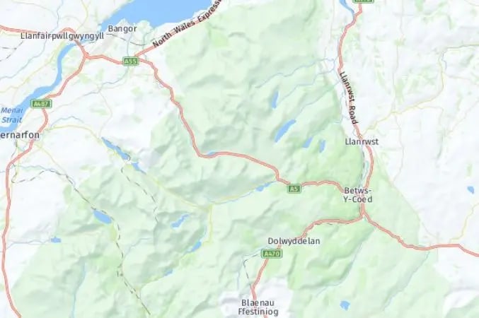 Tour map for Gardens of North Wales