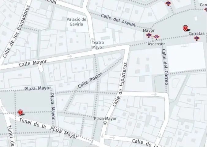 Tour map for Madrid City Break