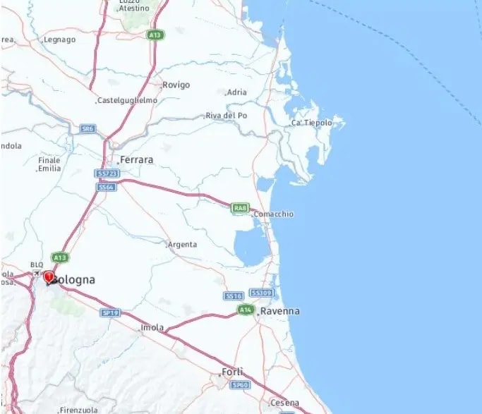 Tour map for Undiscovered Italy - Le Marche including Urbino and San Marino