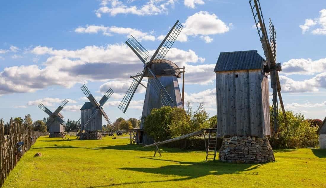 See the Traditional wooden windmills on Saaremaa island