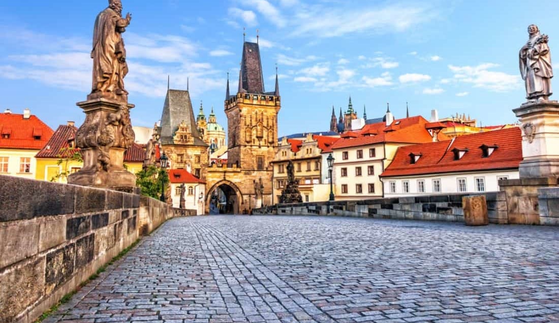 Take a stroll across Charles Bridge