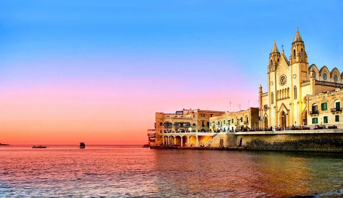 Beautiful st Julian's bay in Malta