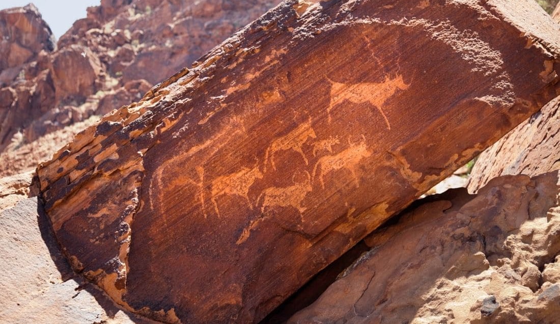 See the Bushrock Painting on a Guided Holiday to Namibia