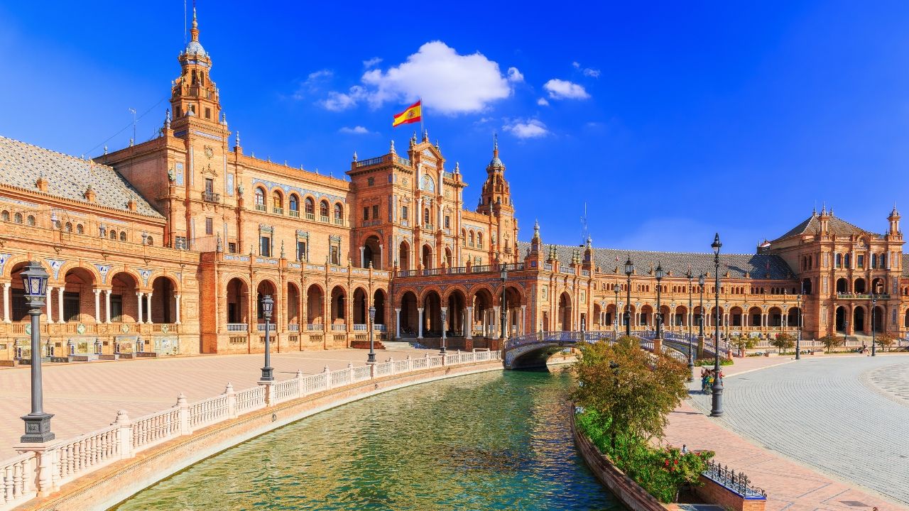 Plaza de España in Seville, Spain