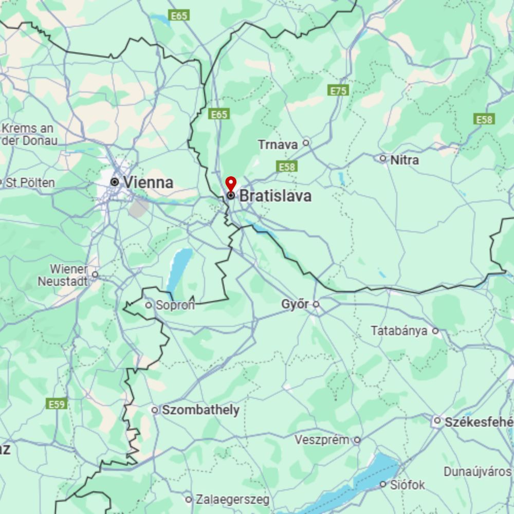 Tour map for Bratislava Christmas Markets