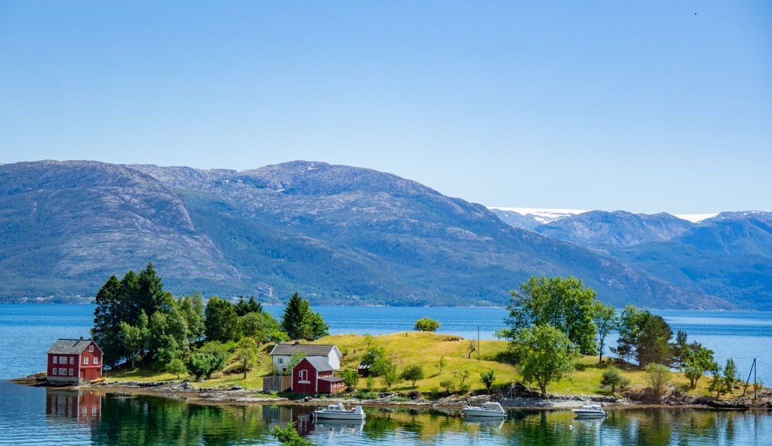 See Hardangerfjord, one of the largest Fjords in the world