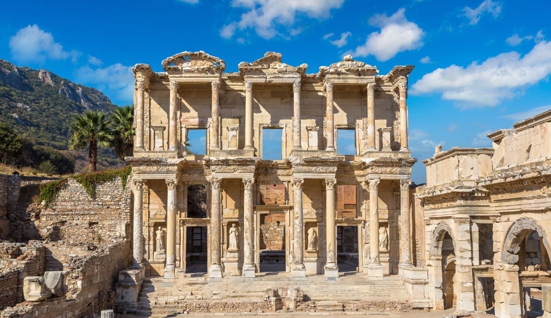 See the Library of Celsus in Ephesus