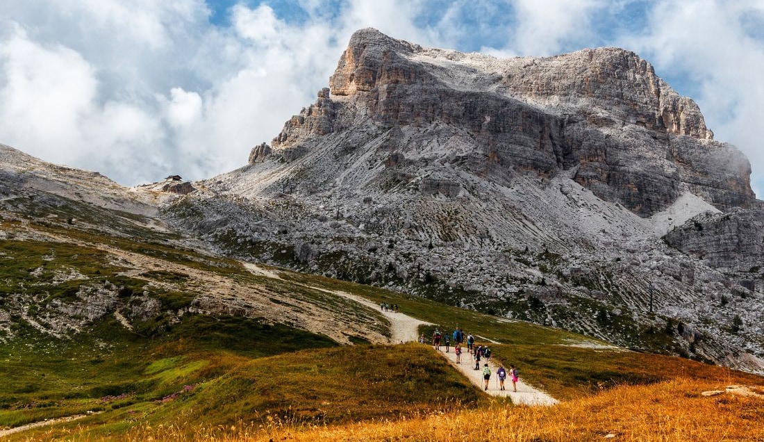 Hike the scenic trails of the Dolomites.