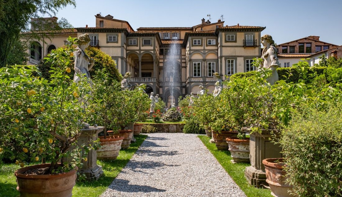 Visit the baroque gardens of Palazzo Pfanner in Lucca.