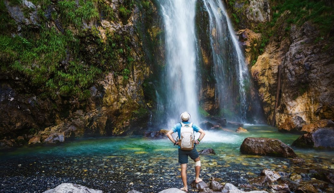 See the stunning Grunas Waterfall in Theth.
