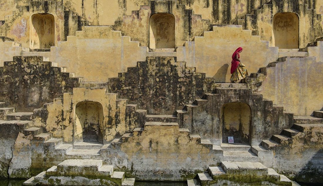 Visit Chand Baori, one of the largest stepwells in the world.
