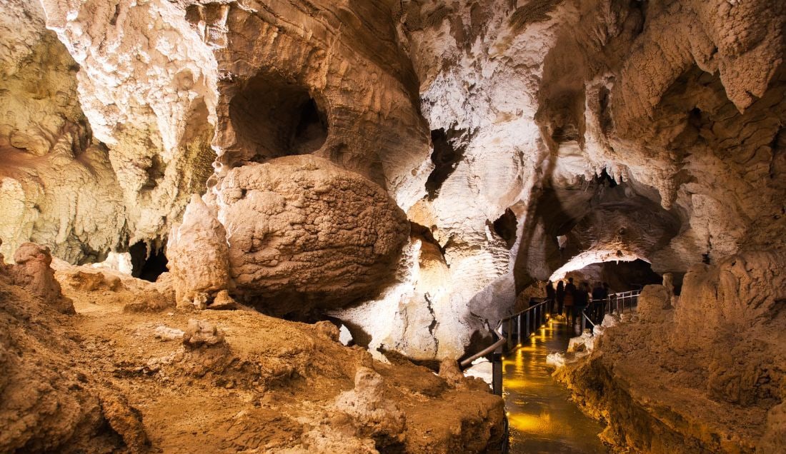 Explore the Ruakuri Caves in the Waitomo area of New Zealand.
