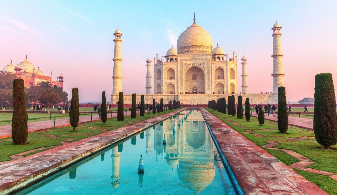 Visit the iconic Taj Mahal in Agra.