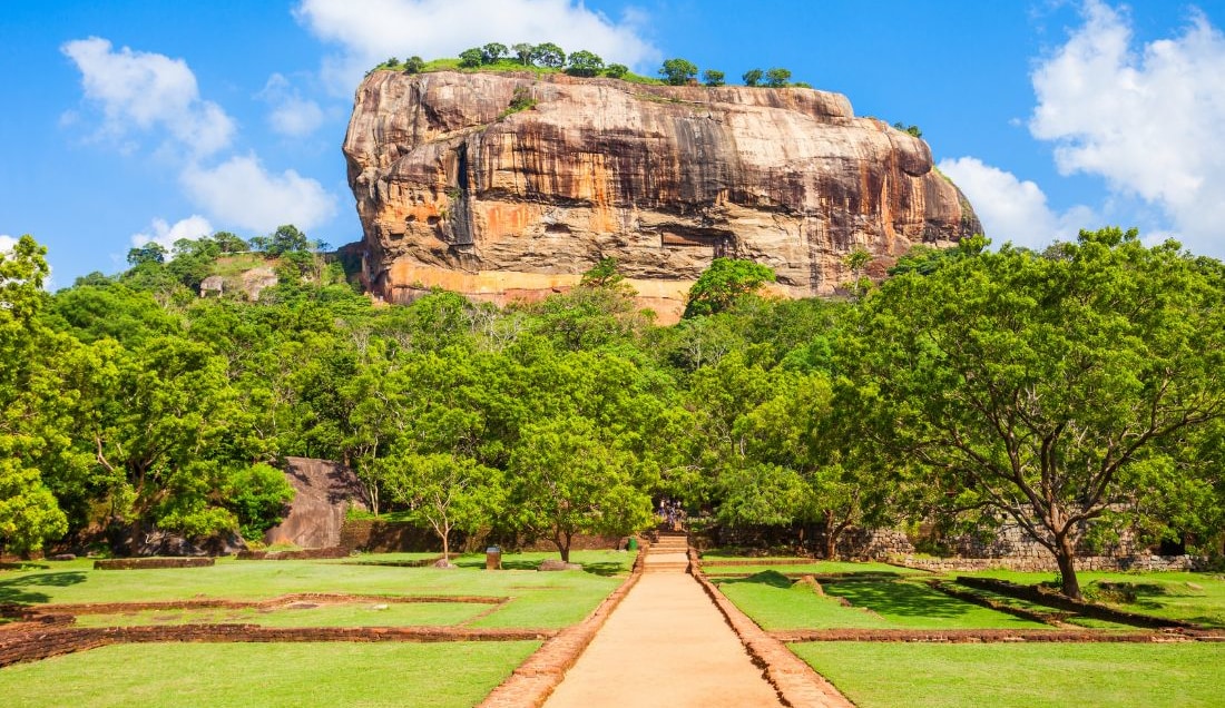 See the iconic  Sigiriya Rock Fortress. 