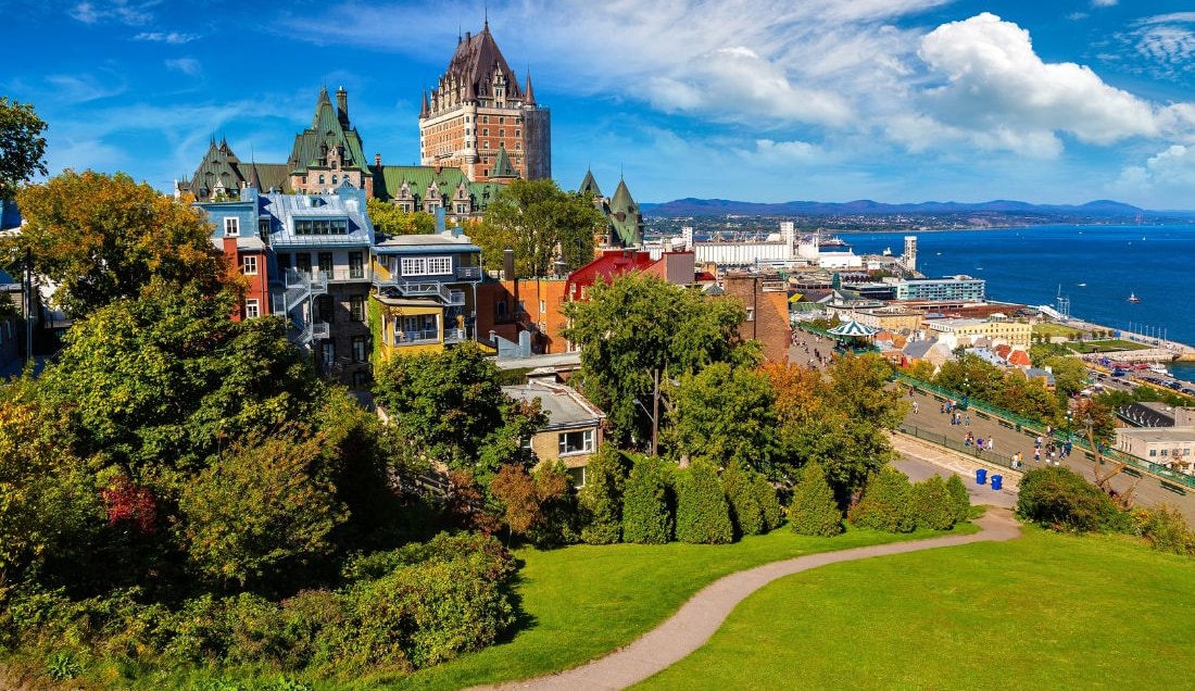 See the iconic Château Frontenac towering over Quebec city's charming Old Town.