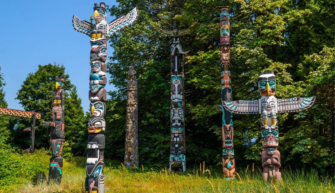 Explore Stanley Park and see the indigenous totem poles.