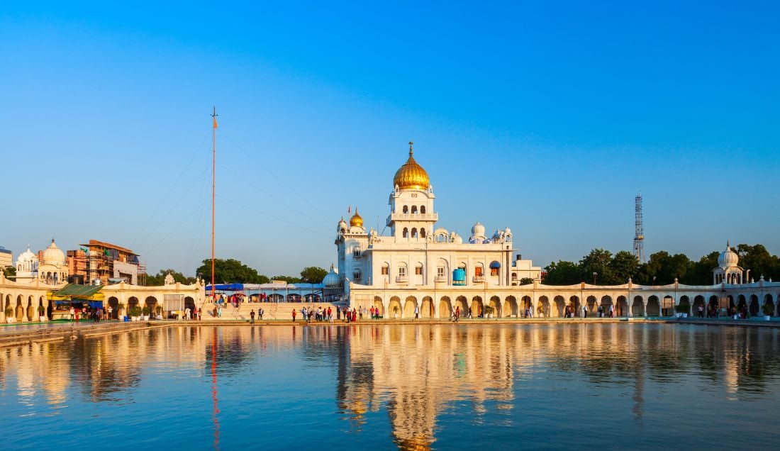 Visit the Sikh Temple Bangla Sahib.