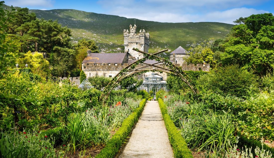 The walled garden at Glenveagh Castle.